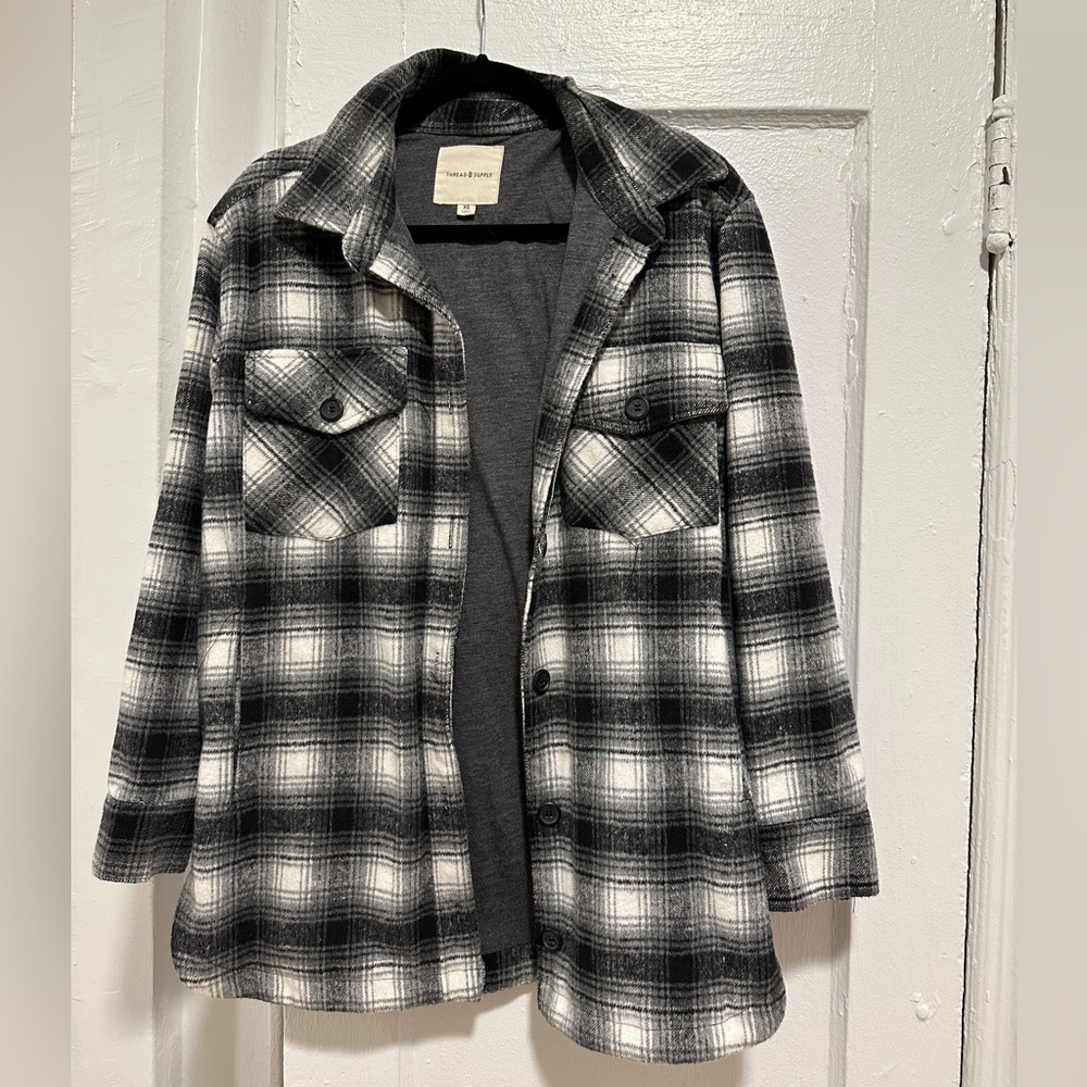 Thread and Supply Plaid Jacket, size XS